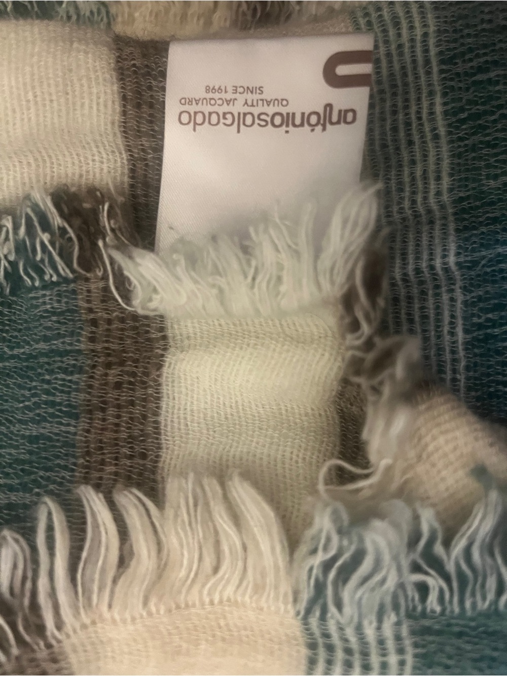 Antonio Salgado Wool Cotton Gauzy Throw - Picture 6 of 6